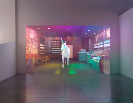 Disco Beast video art installed at Palais de Tokyo in Paris