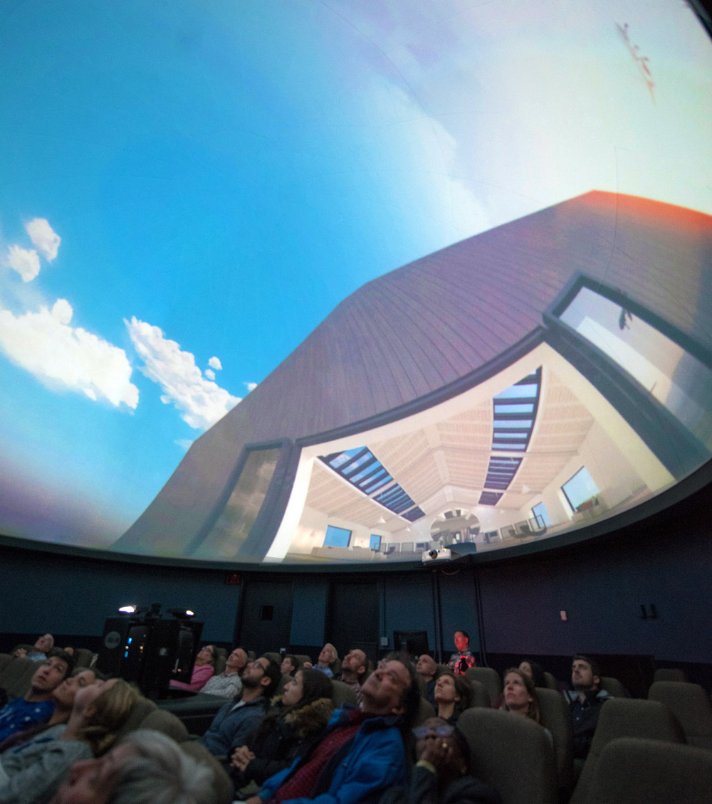 Installation view of large pink contemporary art installation in art gallery