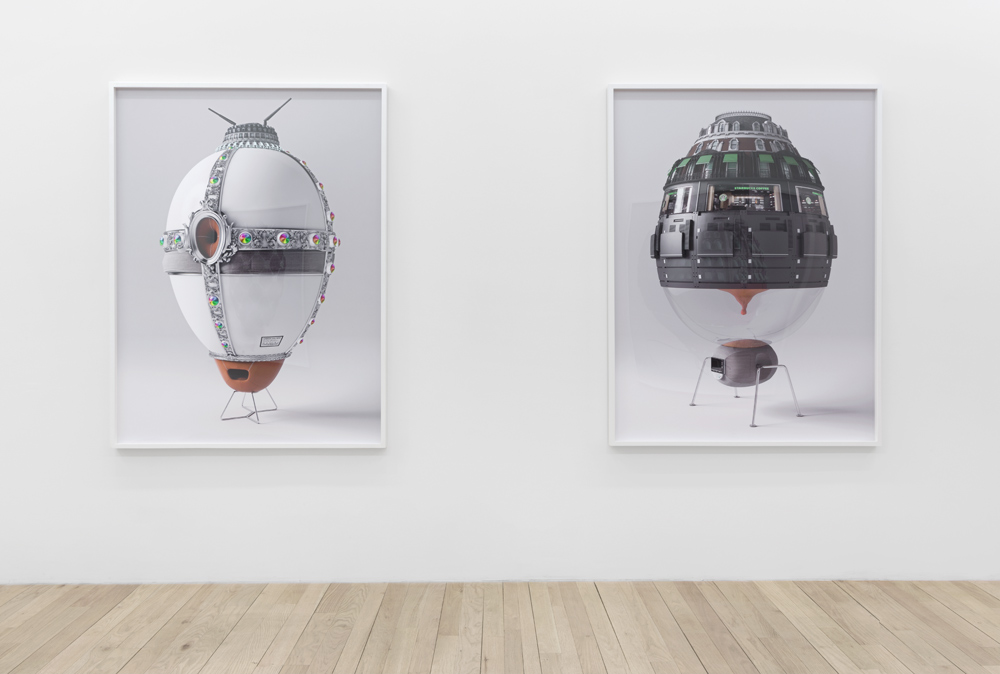 Prints from the series After Faberge on exhibit at bitforms gallery in New York.